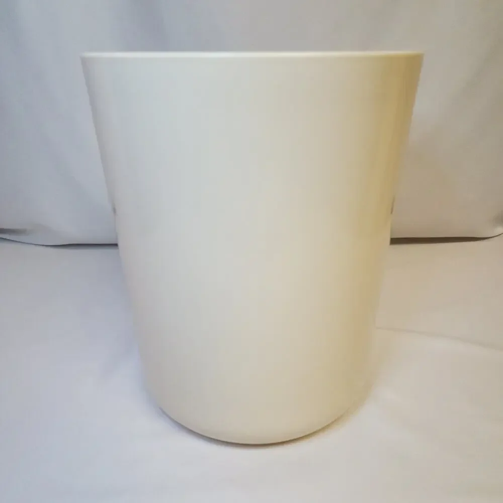 Vintage Hygiene Industries Floral Bathroom Trash Can Cream Made In USA 11